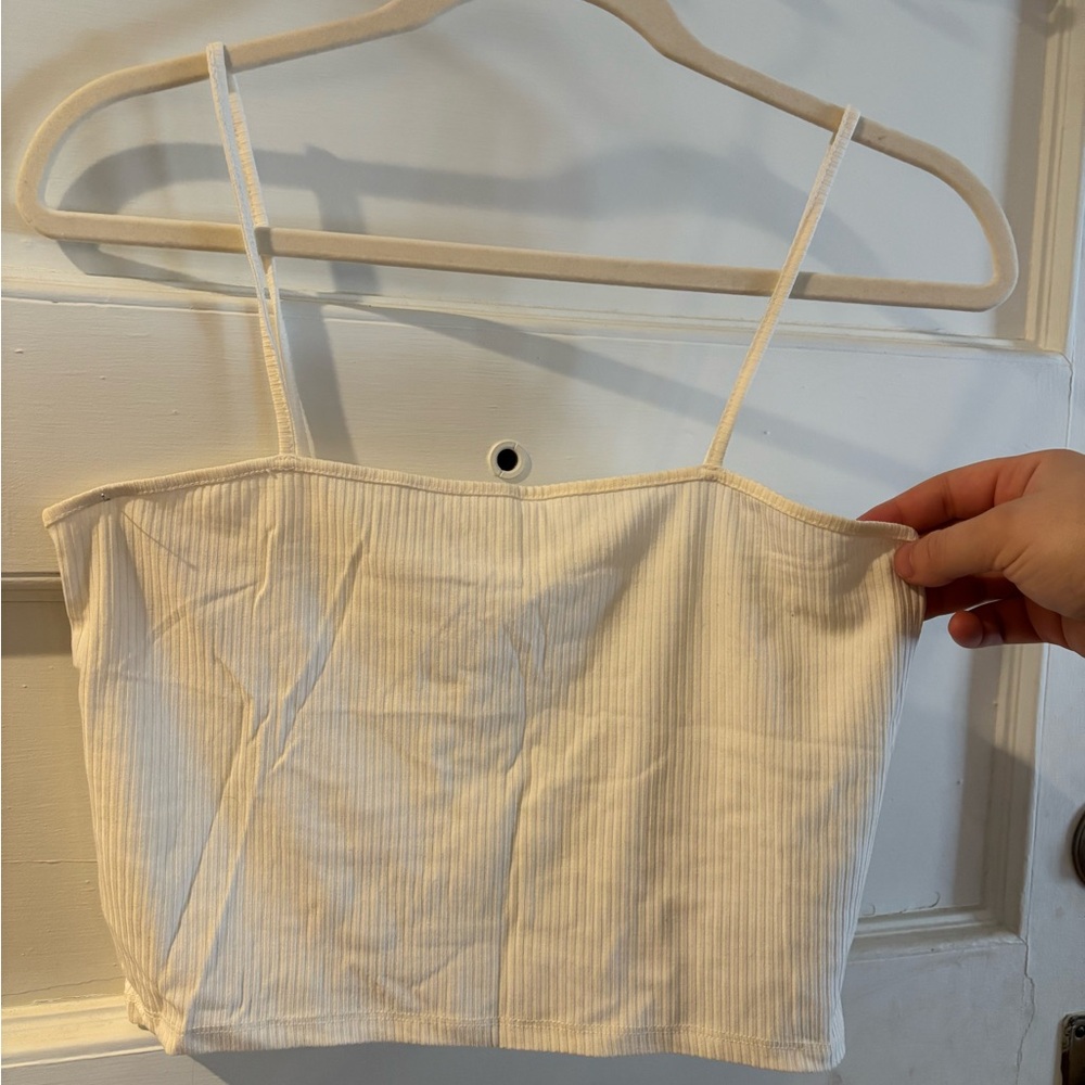 PacSun basics white cropped tank